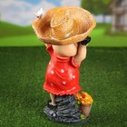 Садовая фигура "Свинка-поилка" 41см - Фото 3