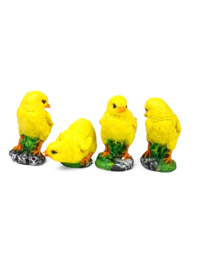 Садовая фигура из полистоуна «Цыплята», 9×9×14.5 см, набор 4 шт.