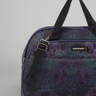 Сумка дорожная, отдел на молнии, наружный карман, длинный ремень, цвет фиолетовый - Фото 4