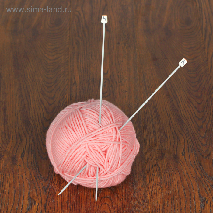 Спицы для вязания прямые, наконечник, d=3мм, 30см, 2шт - Фото 1