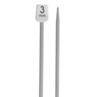 Спицы для вязания прямые, наконечник, d=3мм, 30см, 2шт - Фото 2