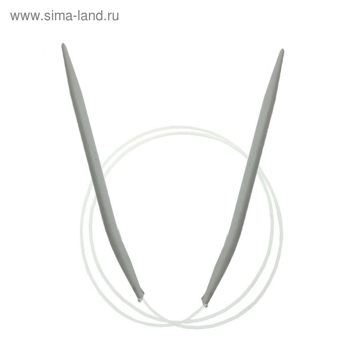 Спицы для вязания, раздельные, на леске, со счётчиком петель, d=6мм, 60см, 2шт - Фото 1