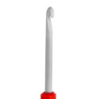 Крючок для вязания, алюминиевый, с пластиковой ручкой, d=4,5мм, 14см - Фото 2