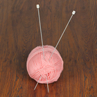 Спицы для вязания прямые, наконечник, d=2мм, 35см, 2шт - Фото 1