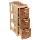 Комод узкий 3-х секционный «Альт Деко», цвет бежевый - Фото 2