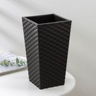 Кашпо для цветов со вставкой IDEA «Ротанг», 4.2 л, вставка 1.5 л, пластик, коричневое - Фото 2