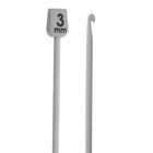 Крючок для вязания, тунисский, алюминиевый, d=3мм, 30см - Фото 2