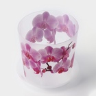 Горшок для орхидей с поддоном IDEA «Деко», 1.2 л, пластиковый, прозрачный - Фото 3