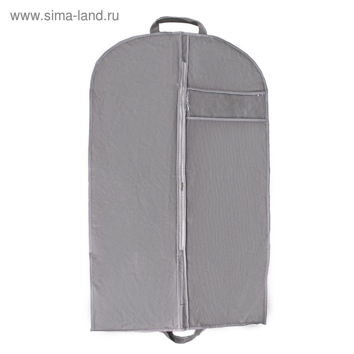 Чехол для одежды, с окном 120х60 см, цвет серый - Фото 1