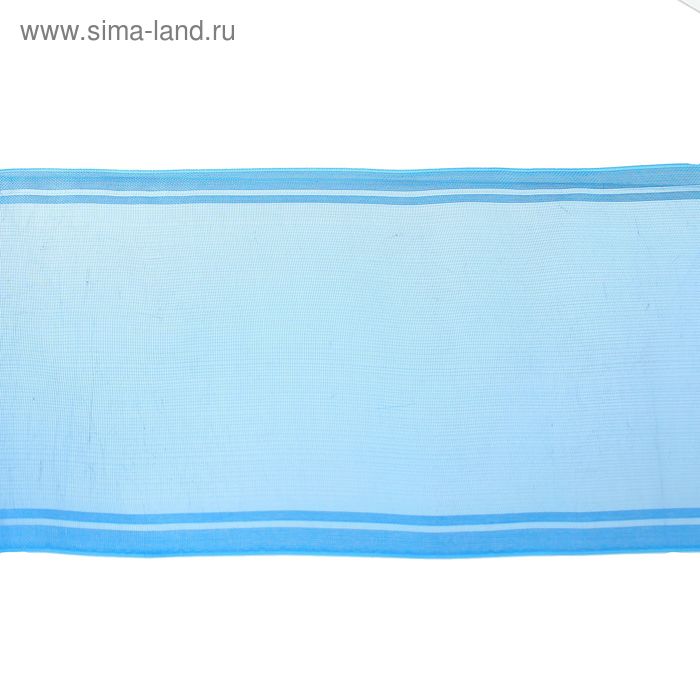 Лента для бантов, 80мм, 1м, цвет голубой - Фото 1