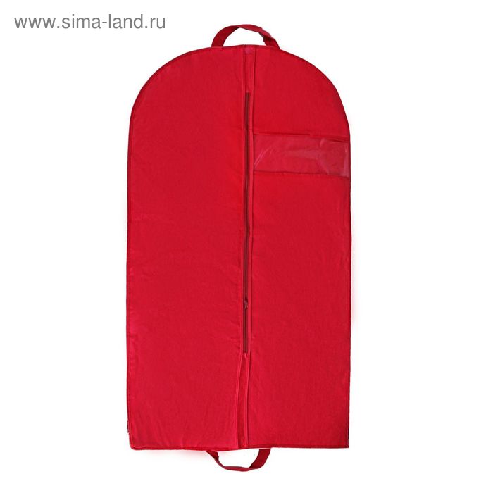Чехол для одежды, с окном 120×60 см, цвет бордовый - Фото 1