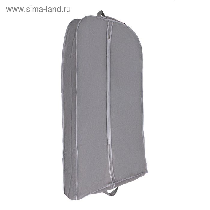 Чехол для одежды зимний 120×60×10 см, цвет серый - Фото 1