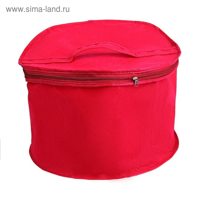 Тубус для головных уборов, 33×33×20 см, цвет бордовый - Фото 1