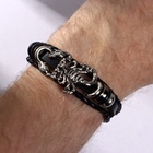 Браслет унисекс «Скорпион», чёрный с чернёным серебром, бусины микс, 20 см - Фото 2