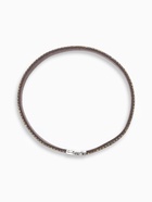 Браслет кожа "Каменная роскошь" россыпь, цвет серый, 37см - фото 809294325