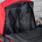 Рюкзак молодёжный "Узор", 1 отдел, 2 наружных и 2 боковых кармана, усиленная спинка, красный - Фото 3