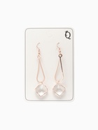 Серьги висячие со стразами «Капля с ромбом», цвет белый в розовом золоте, 7.2 см - Фото 13