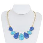 Колье «Капли», цвет сине-голубой в золоте - Фото 1