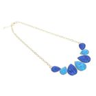Колье «Капли», цвет сине-голубой в золоте - Фото 2