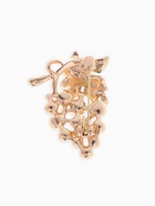 Брошь «Виноградная веточка» бело-зелёная в золоте - Фото 3