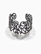 Браслет металл «Каркас» фэшн леди, узор, цвет чёрный, 6 см - Фото 1