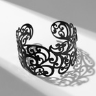 Браслет металл «Каркас» фэшн леди, узор, цвет чёрный, 6 см - Фото 5