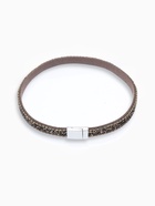 Браслет кожа "Каменная роскошь" россыпь, цвет серый в серебре, L=37 см - фото 809294332