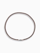 Браслет кожа "Каменная роскошь" россыпь, цвет серый в серебре, L=37 см - фото 809294333