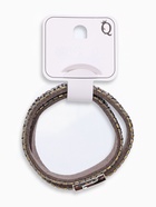 Браслет кожа "Каменная роскошь" россыпь, цвет серый в серебре, L=37 см - фото 809294335