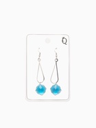 Серьги висячие со стразами «Капля с ромбом», цвет голубой в серебре, 7.2 см - Фото 5