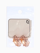 Серьги со стразами «Эдель» овал с камнем, светло-коричневые в золоте 1260989