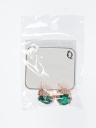 Серьги со стразами «Эдель» овал классика, цвет изумрудный в розовом золоте - Фото 8