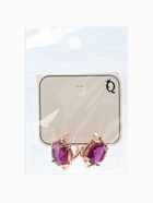 Серьги со стразами «Эдель» овальчик, цвет фиолетовый в золоте - Фото 5