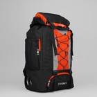 Рюкзак туристический на молнии "Шнуровка", 1 отдел, 4 наружных кармана, объём - 27л, чёрный/оранжевый - Фото 1