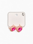 Серьги со стразами «Эдель» овал ажурный, светло-розовые в золоте - Фото 3