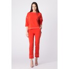 Костюм женский (блуза, брюки), цвет красный, размер 48 (XL) - Фото 1