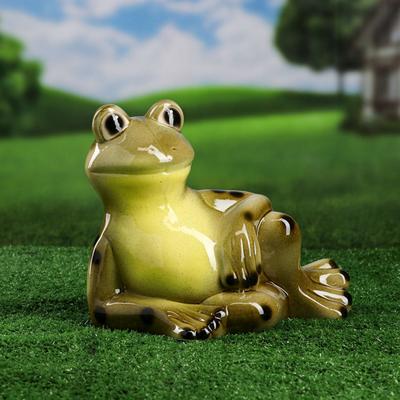 Садовая фигура "Лягушка Квака", зелёный цвет, 25 см, микс