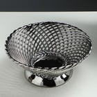 Конфетница "Плетенка", круглая, серебро, керамика, 9 см - Фото 1