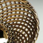Конфетница "Плетенка", круглая, золото, керамика, 10 см - Фото 4