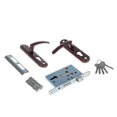 Замок врезной «СТАНДАРТ» ЗВ4-7.02С, с ручкой, цвет медь