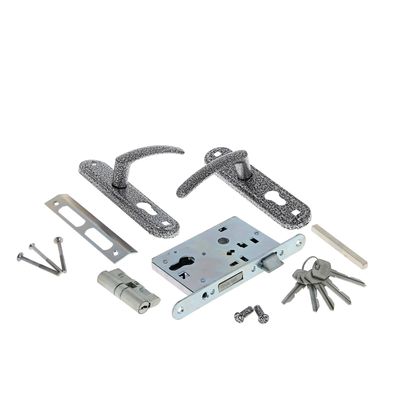 Замок врезной «СТАНДАРТ» ЗВ4-7.02С, с ручкой, цвет серебро