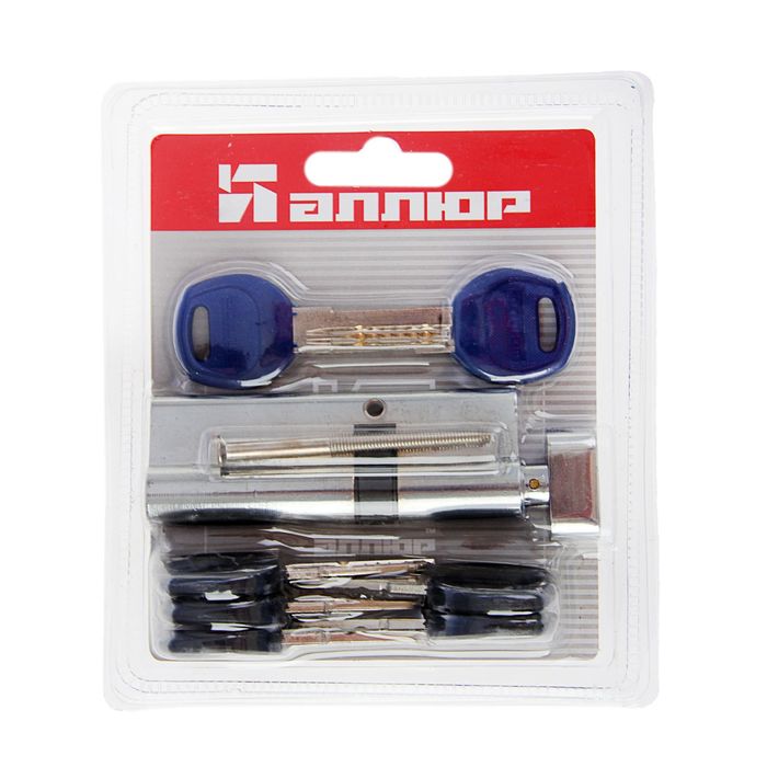 Цилиндровый механизм «АЛЛЮР» DL-02 90 СP, с перекодировкой, с вертушкой, 30×10×50 мм