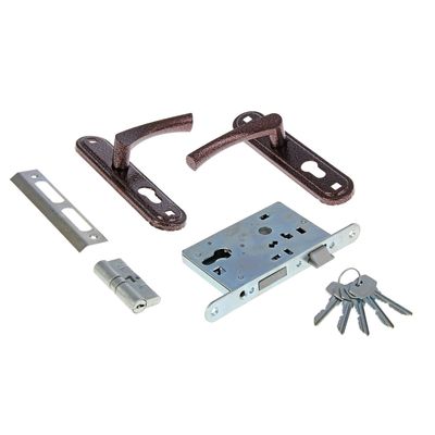 Замок врезной «СТАНДАРТ» ЗВ4-3.07С, с ручкой, цвет медь