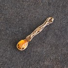 Сувенир кошельковый  "Ложка загребушка", с натуральным янтарем - Фото 3