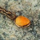 Сувенир кошельковый  "Ложка загребушка", с натуральным янтарем - Фото 7