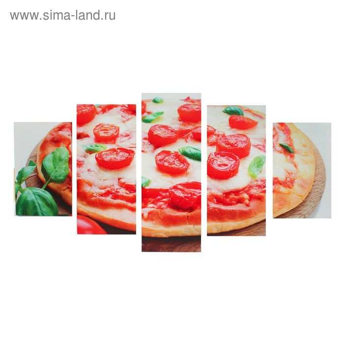 Картина модульная на подрамнике "Пицца" 2-43х25, 2-58х25, 1-72х25 см, 75х135см - Фото 1