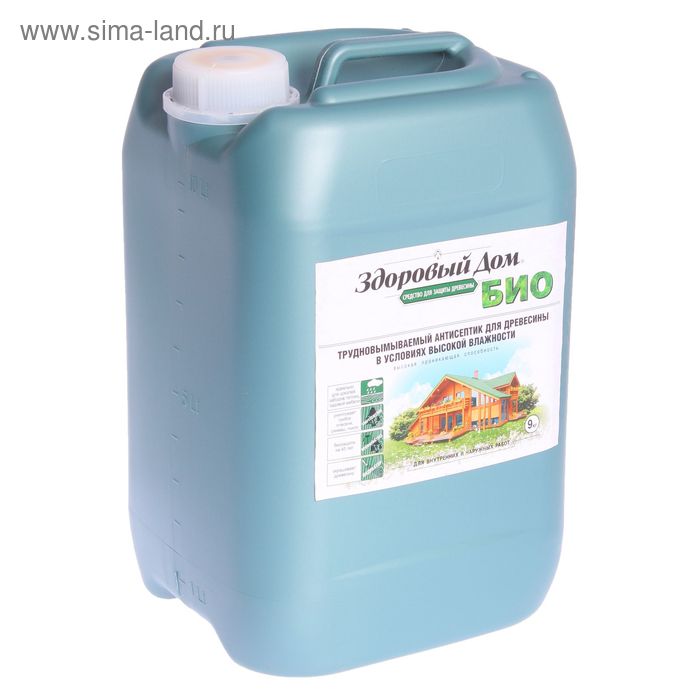 Трудновымываемый антисептик для древесины в условиях высокой влажности, 9 кг - Фото 1