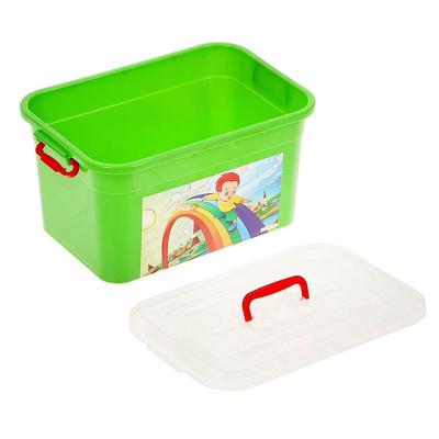 Ящик для игрушек «Радуга» с крышкой и ручками, 15 л, МИКС