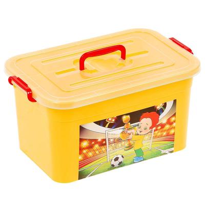 Ящик для игрушек «Радуга» с крышкой и ручками, 15 л, МИКС