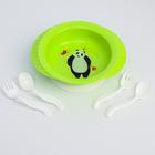 Набор детской посуды: тарелка на присоске, 500 мл, ложка, 2 шт., вилка, 2 шт., цвета МИКС - Фото 6